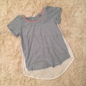 Hem & Thread Distressed Top